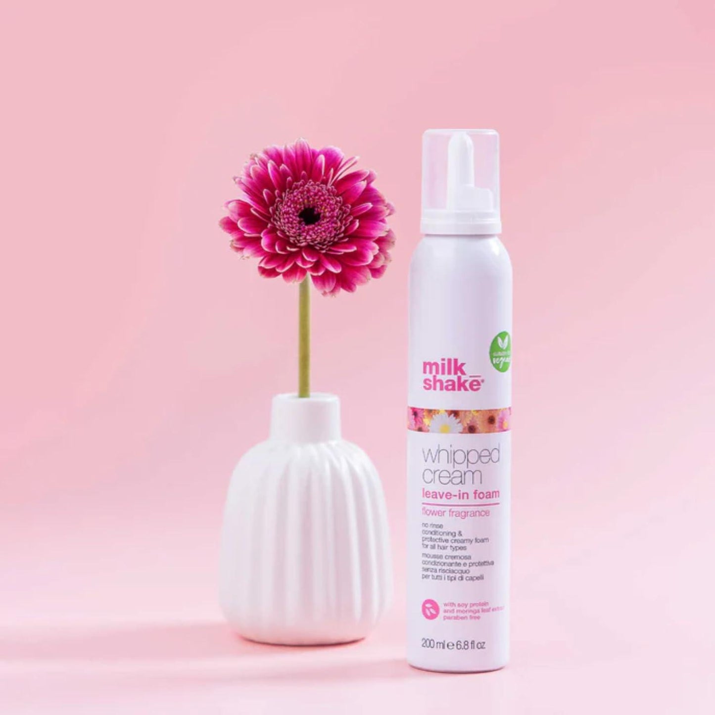 Milk_Shake : Mousse Sans Rinçage Flower Revitalisante Et Protectrice Pour Tout Type De Cheveux