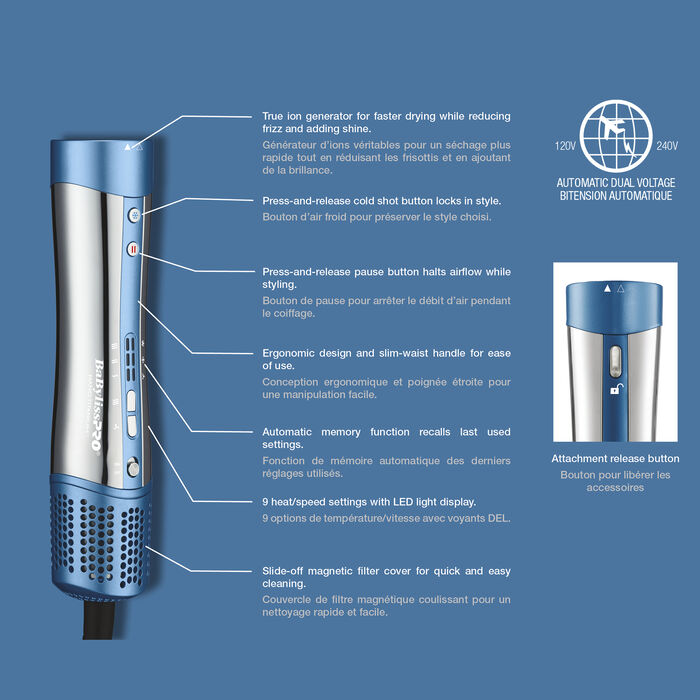 Babylisspro : StyleSwitch Nano Titanium Ionic Multi‑Styler & Séchoir