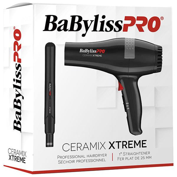 BabylissPro : Coffret Ceramix Xtreme Duo : Séchoir & Fer Plat