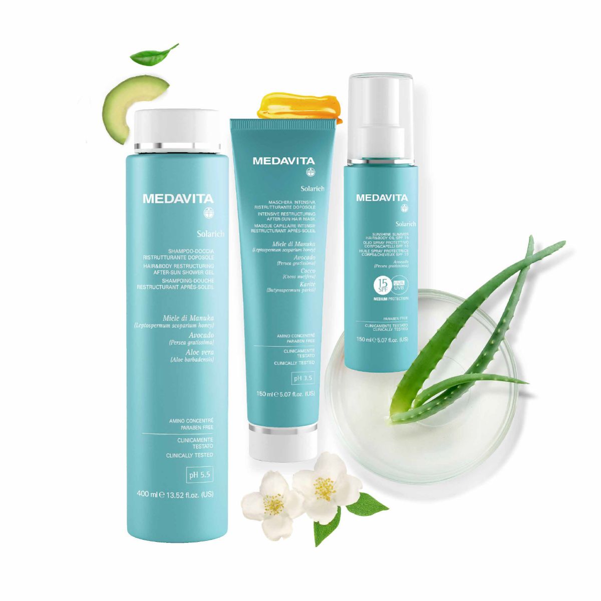 Medavita : Shampooing Restructurant Après-Soleil Solarich
