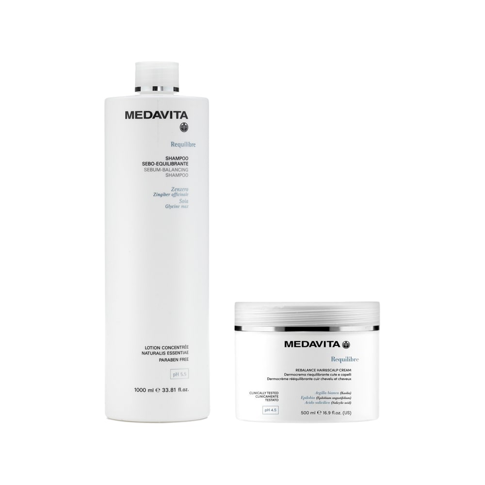 Medavita : Duo Sebo-Equilibrante Rééquilibre : Pré Shampooing + Shampooing