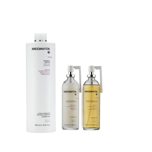 Medavita : Coffret Apaisant Velour : Shampooing et ses lotions