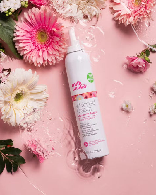 Milk_Shake : Mousse Sans Rinçage Flower Revitalisante Et Protectrice Pour Tout Type De Cheveux
