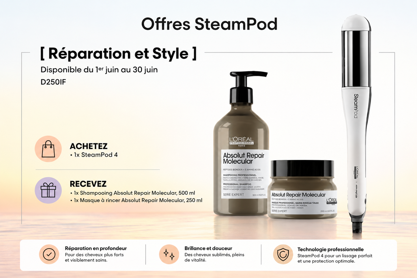 L'oréal Professionnel : Lisseur/Boucleur À Vapeur Professionnel Steampod 4